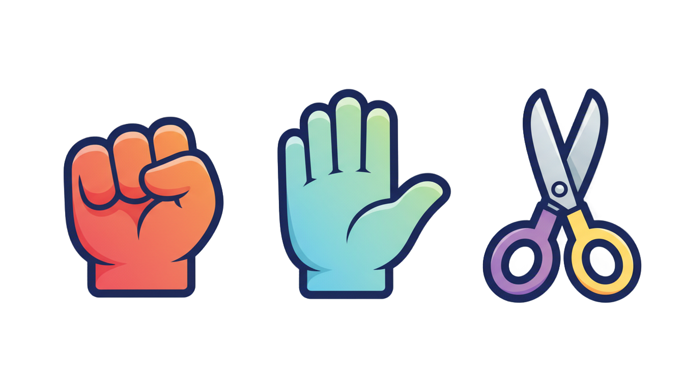 rock paper scissors emoji png PNG transparent background