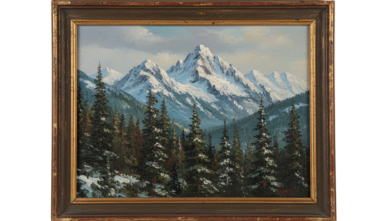 mountain painting png PNG transparent background