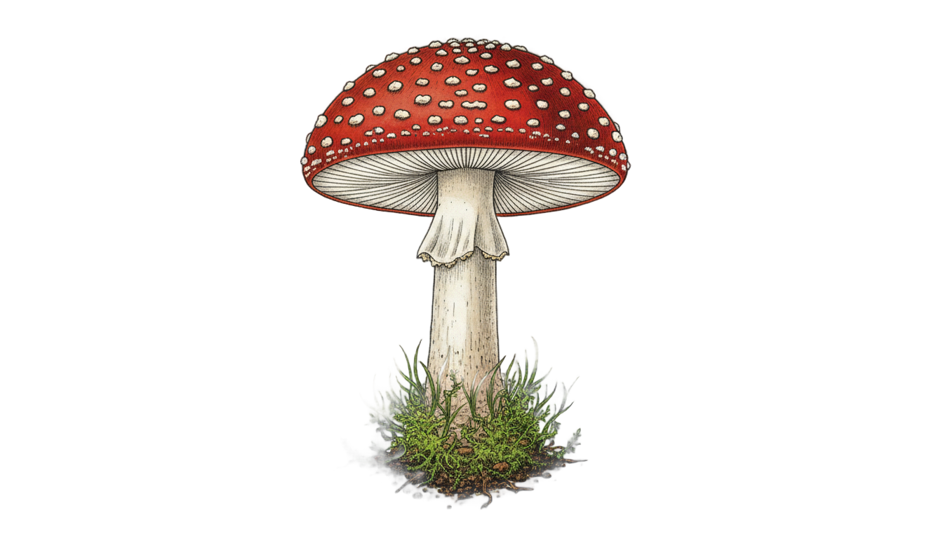 mushroom illustration png PNG transparent background