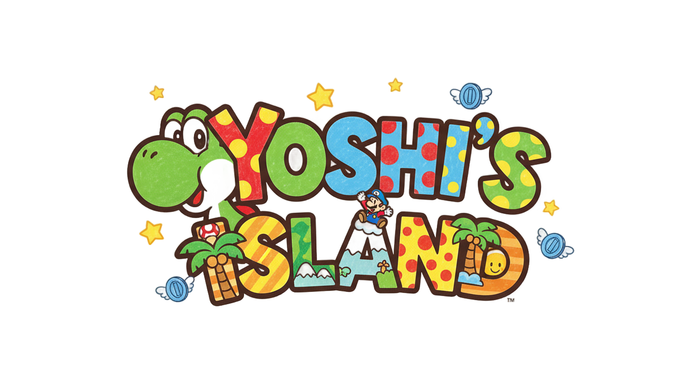 yoshi's island logo png PNG transparent background