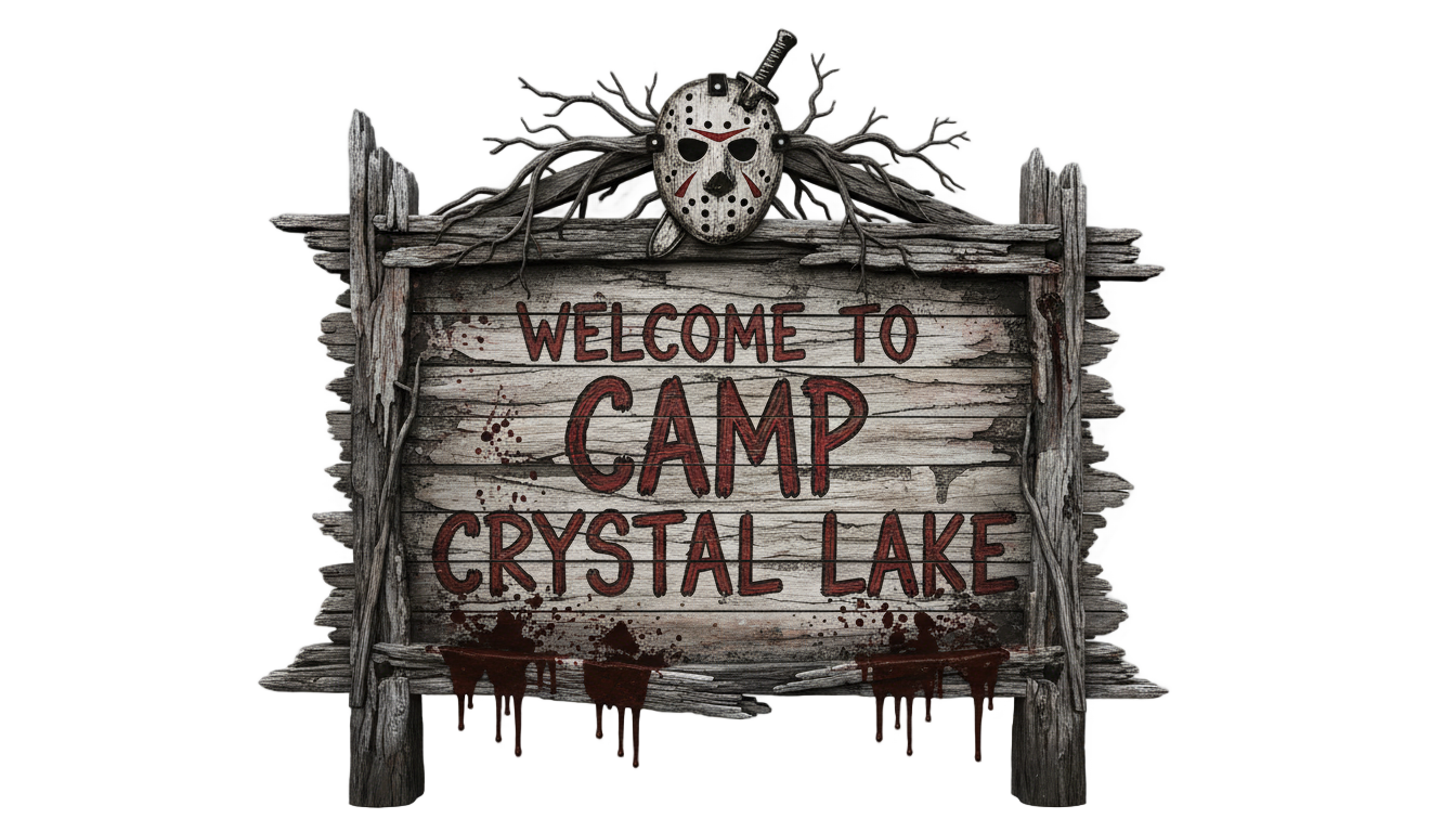 welcome to camp crystal lake png PNG transparent background