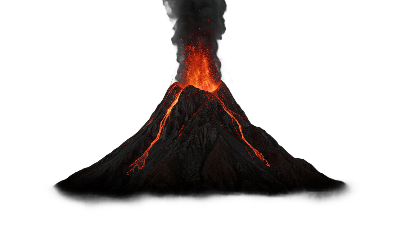 volcano illustration png PNG transparent background