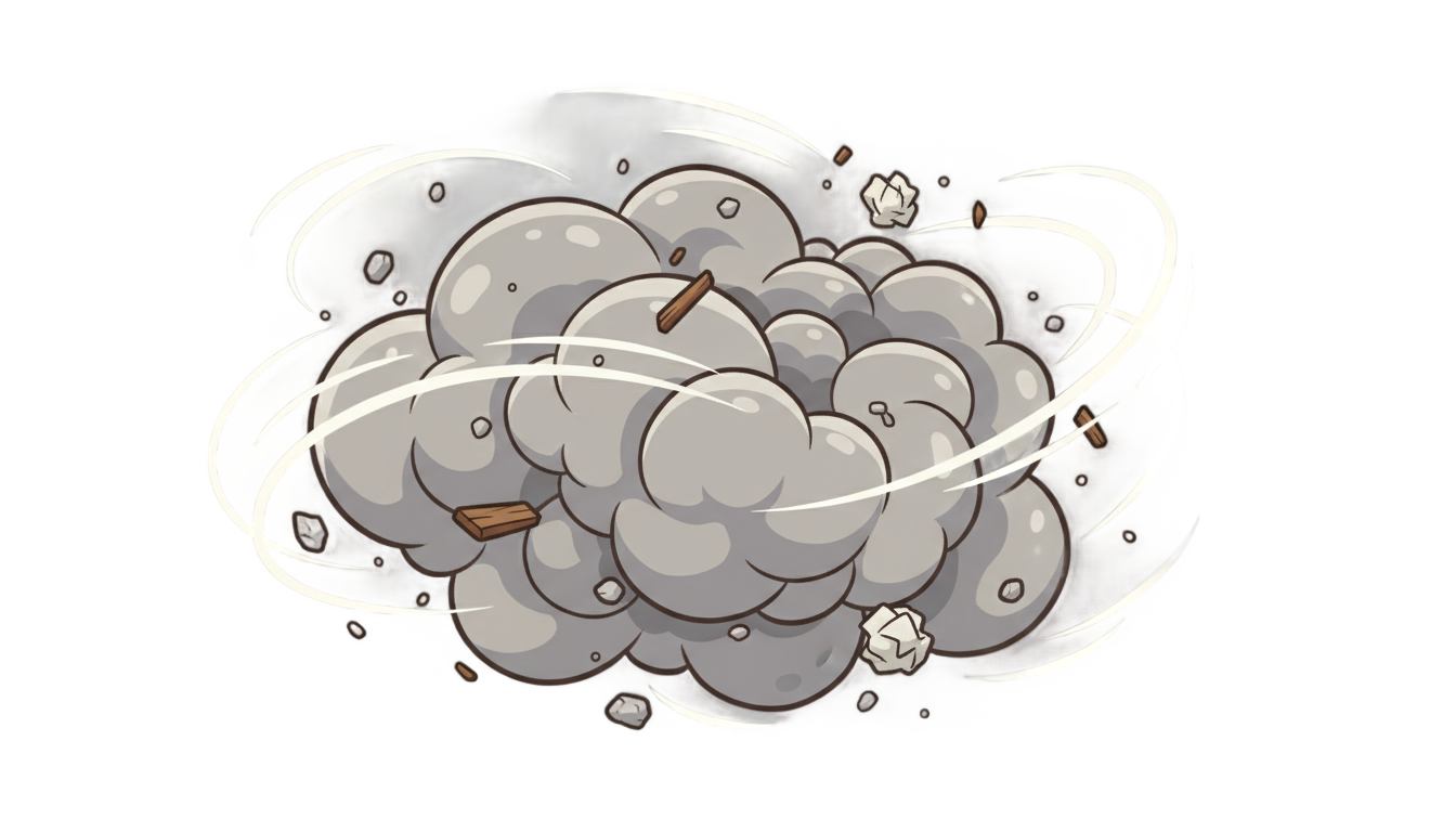 cartoon dust cloud png PNG transparent background