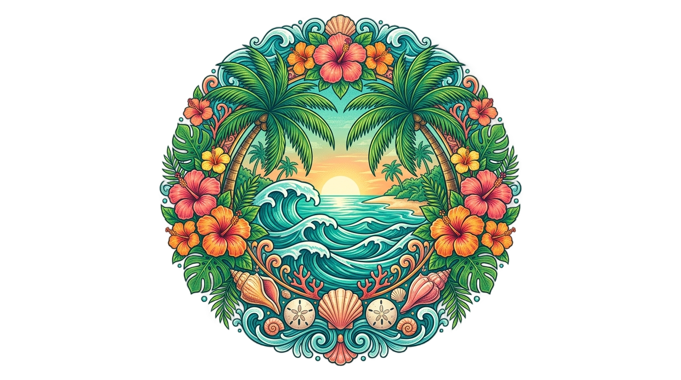 island patterns png PNG transparent background