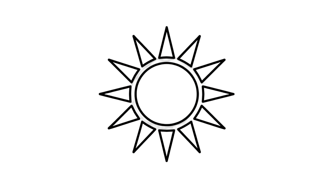 sun outline png PNG transparent background