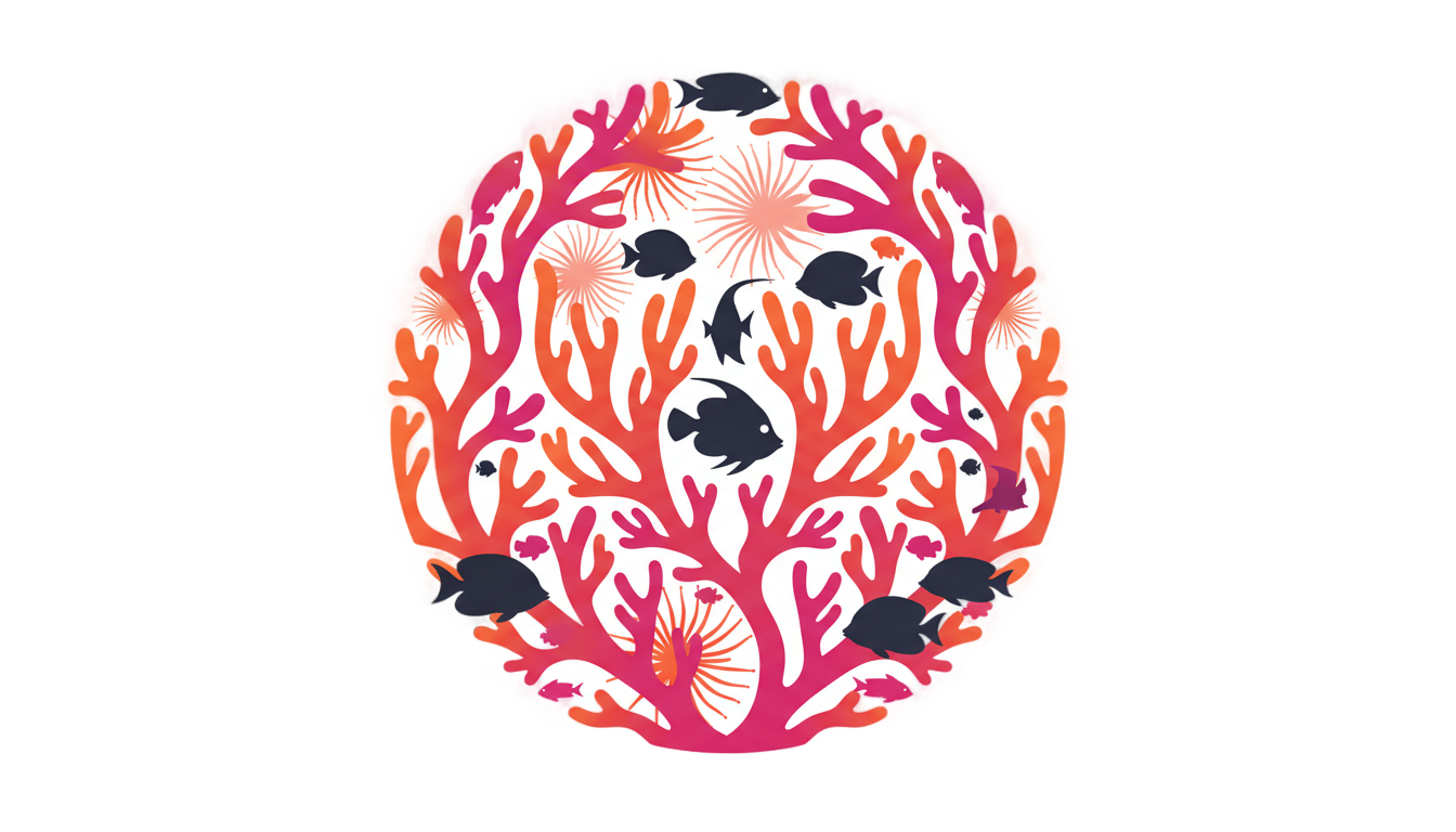 coral reef logo png PNG transparent background