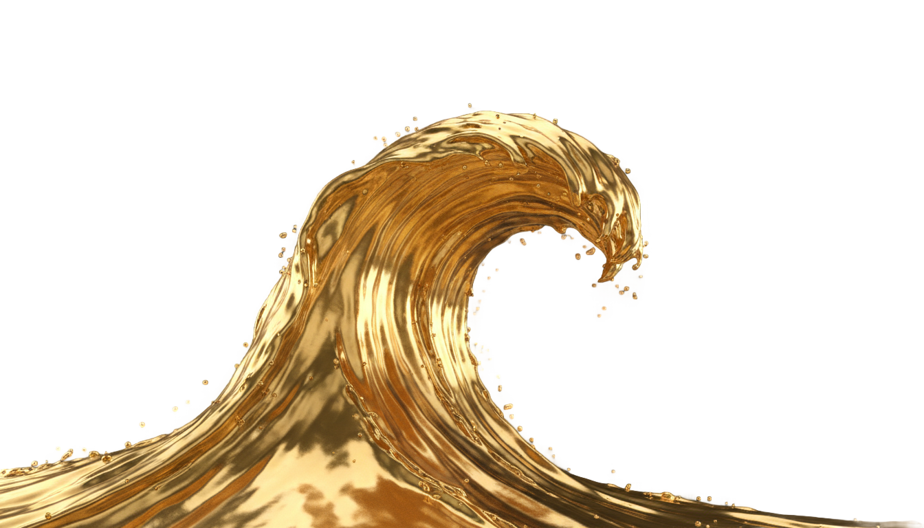 golden wave png PNG transparent background