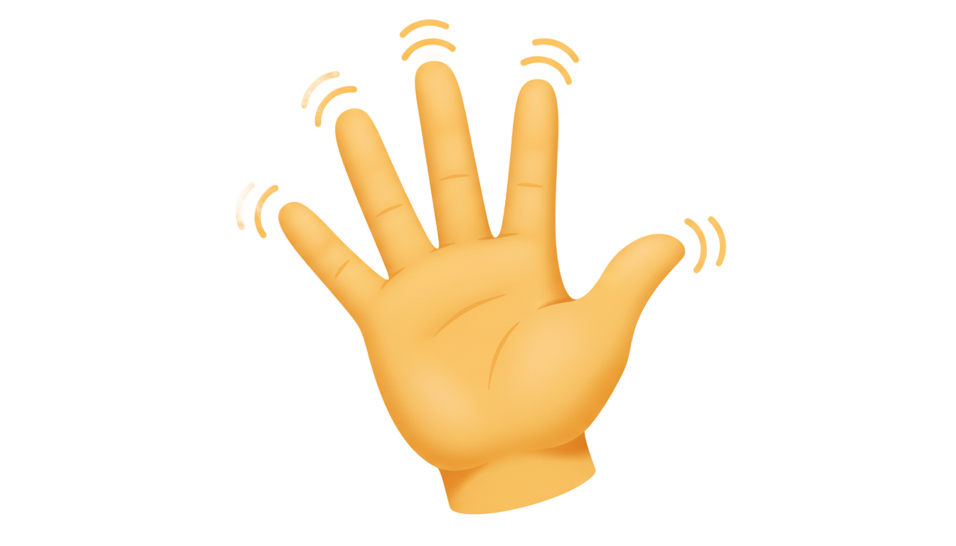 wave emoji png PNG transparent background