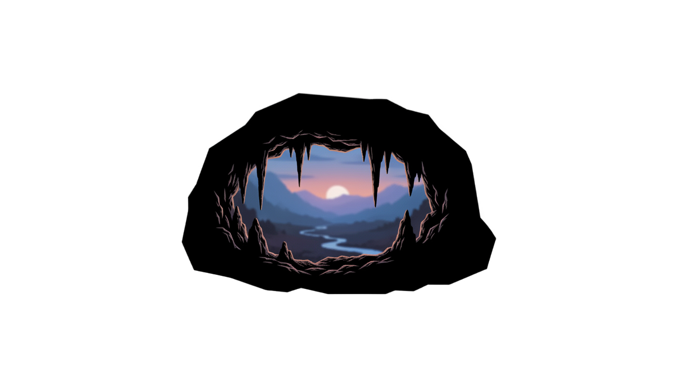 cave silhouette png PNG transparent background