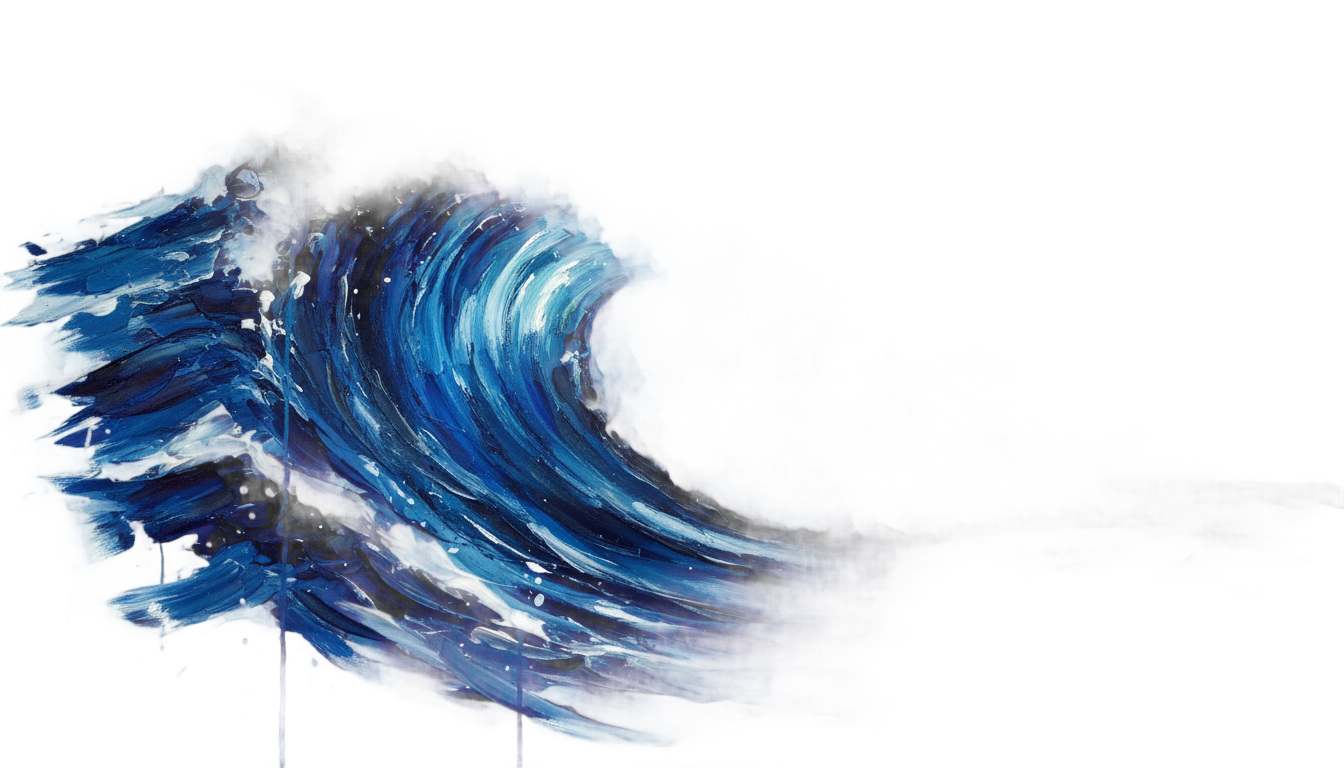 wave painting png PNG transparent background