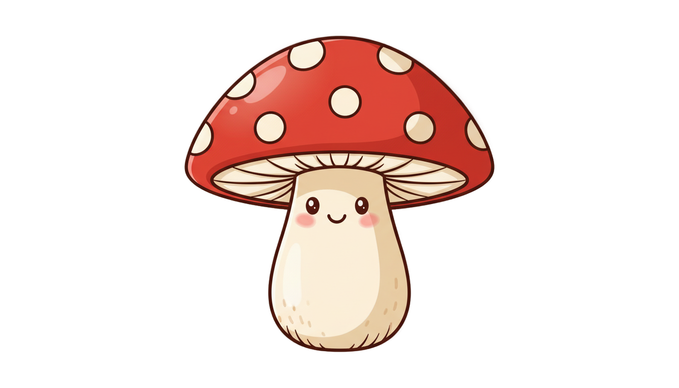mushroom sticker png PNG transparent background