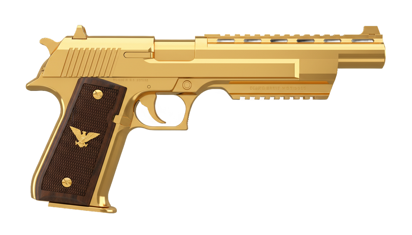 gold desert eagle png PNG transparent background