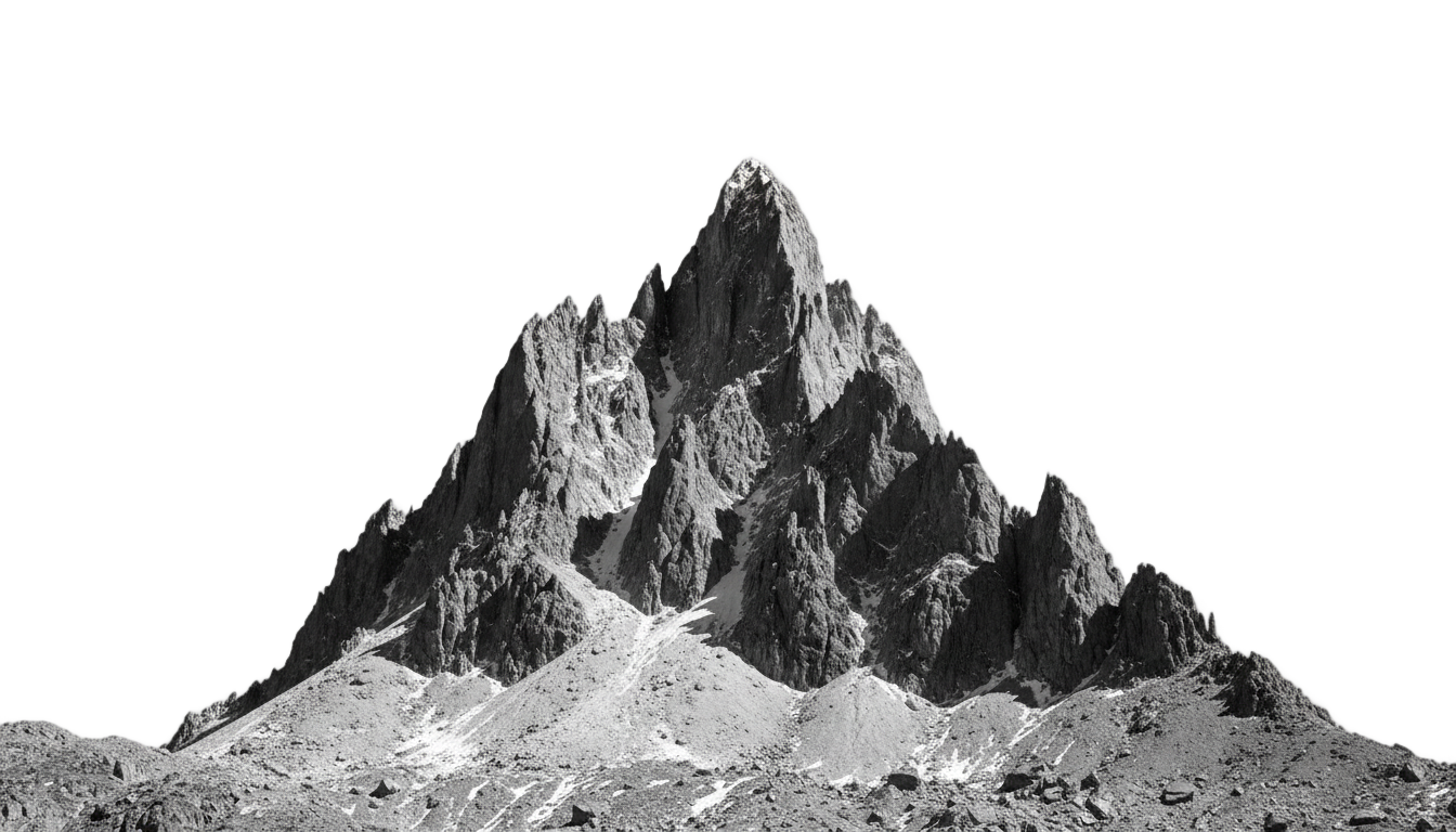 mountain png black and white PNG transparent background