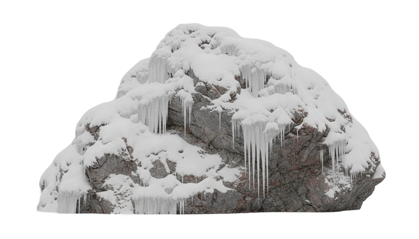 snow rock png PNG transparent background