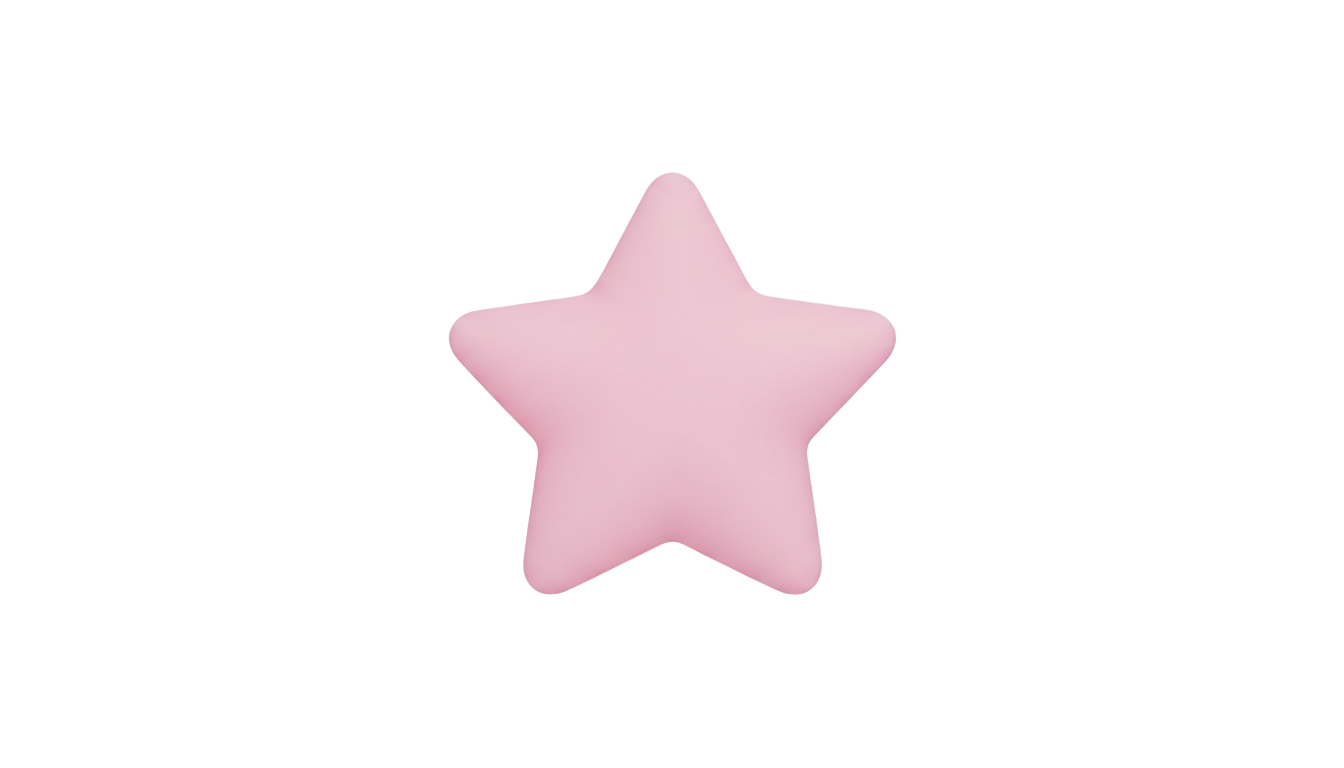pink star png PNG transparent background