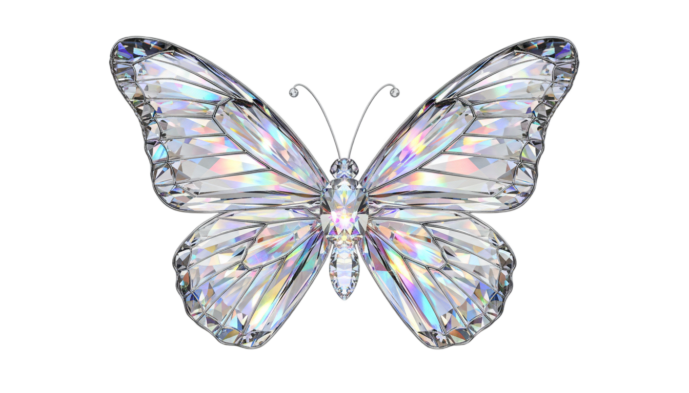 crystal butterfly png PNG transparent background