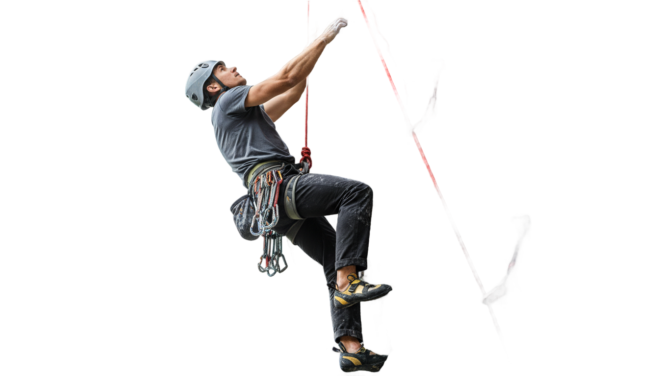man climbing mountain png PNG transparent background