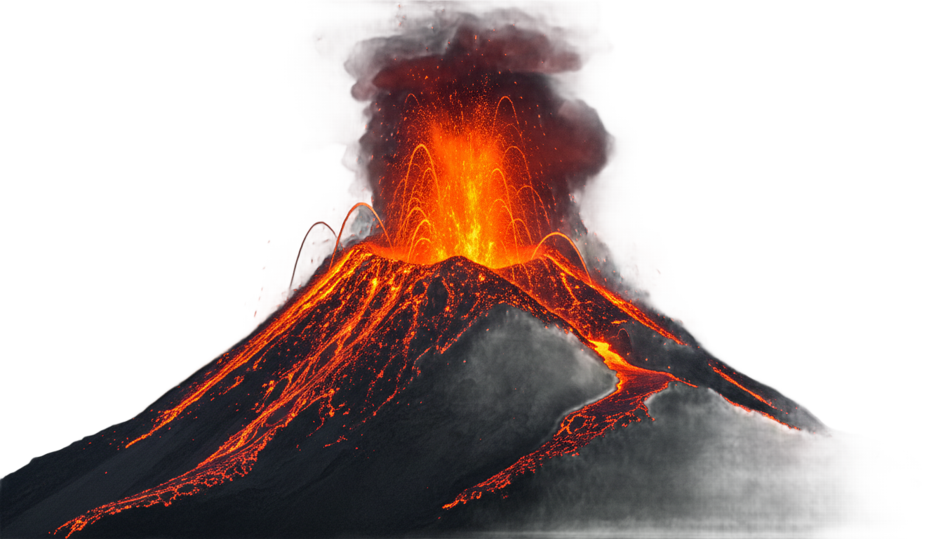 volcano graphic png PNG transparent background