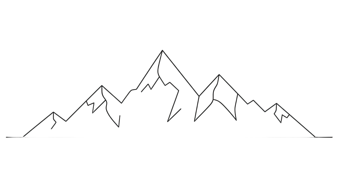 mountain line art png PNG transparent background