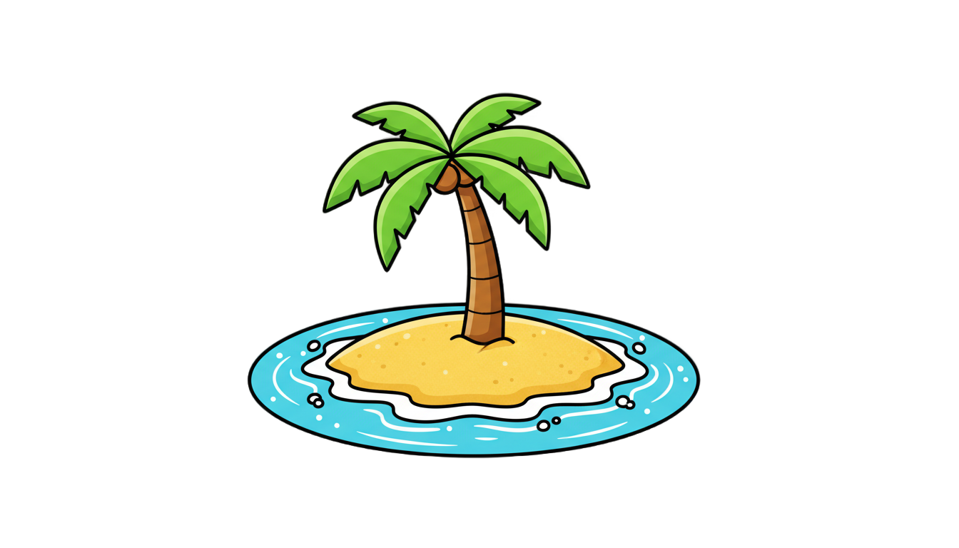 desert island emoji png PNG transparent background