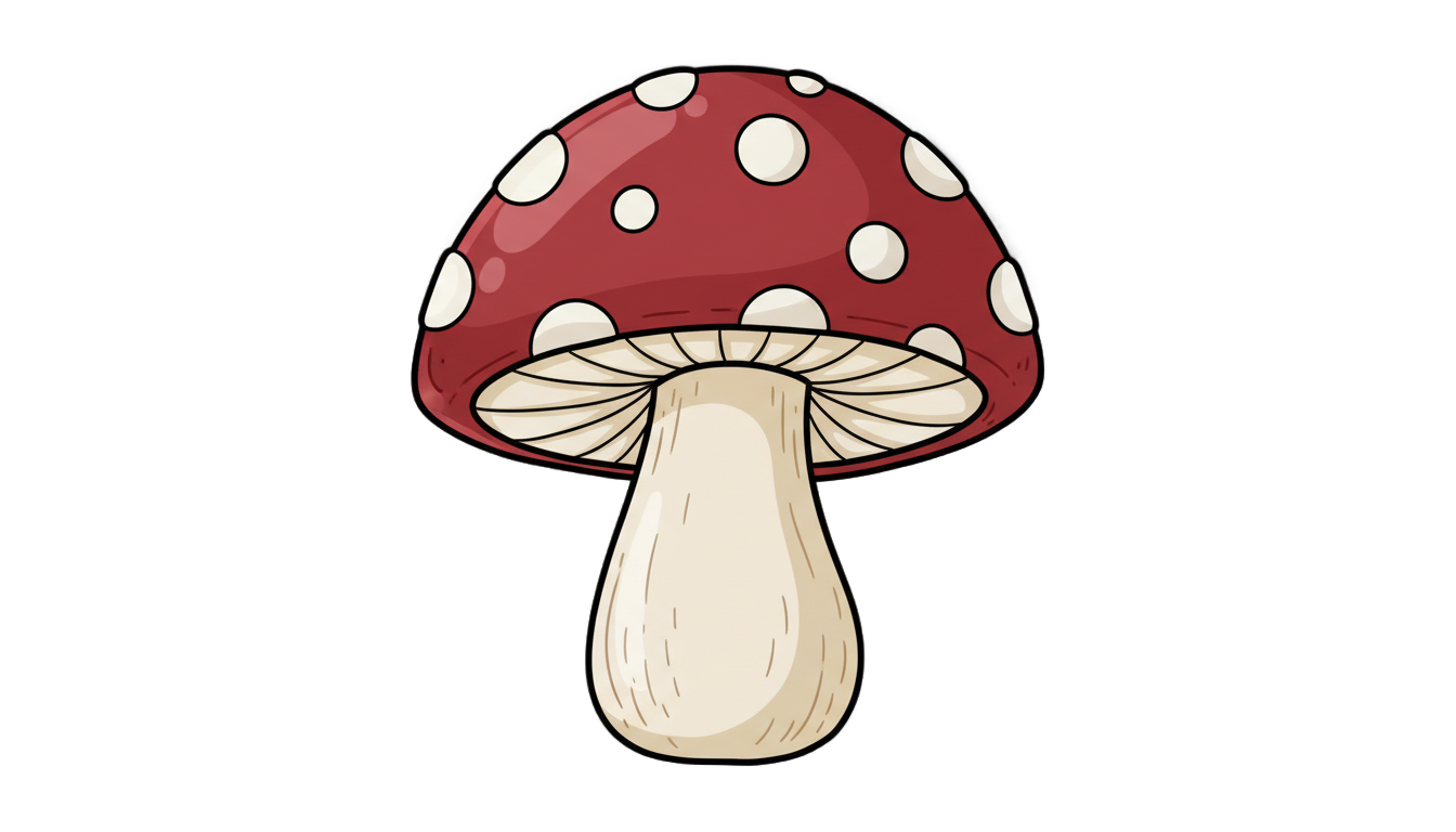 mushroom sticker png PNG transparent background