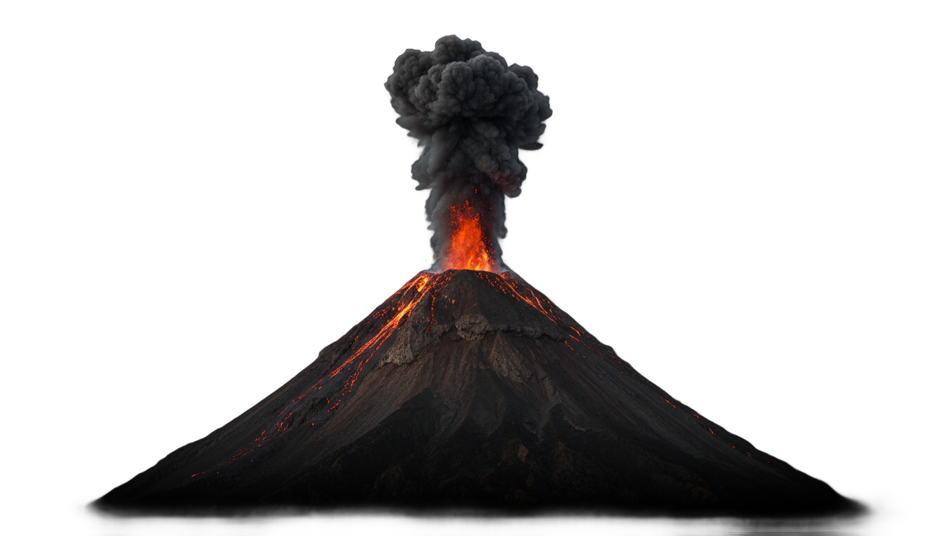 real volcano png PNG transparent background