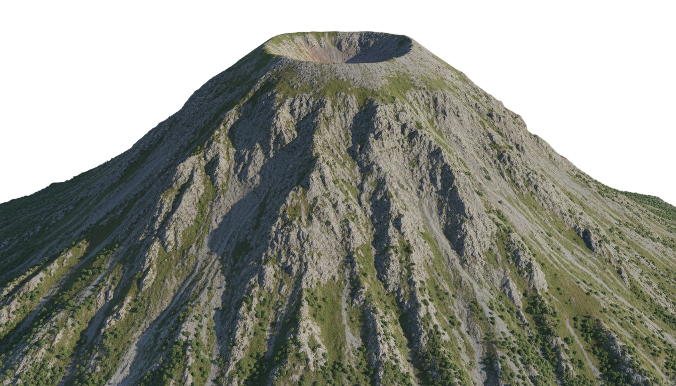 dormant volcano in png PNG transparent background
