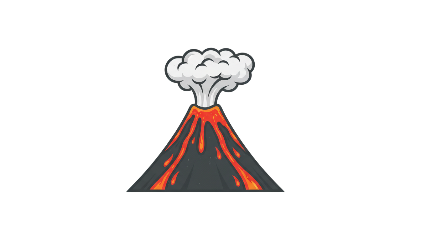 volcano logo png PNG transparent background