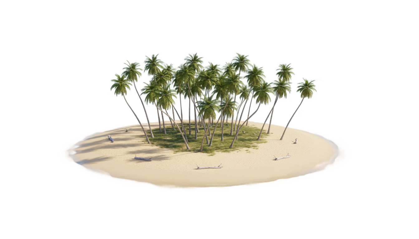 palm tree island png PNG transparent background
