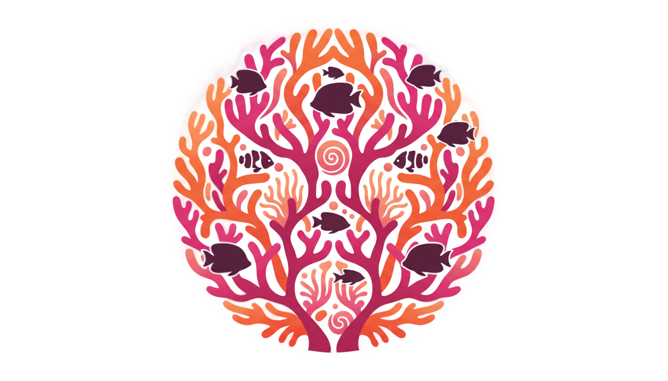 coral reef logo png PNG transparent background