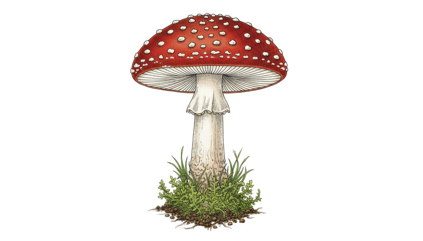 mushroom illustration png PNG transparent background