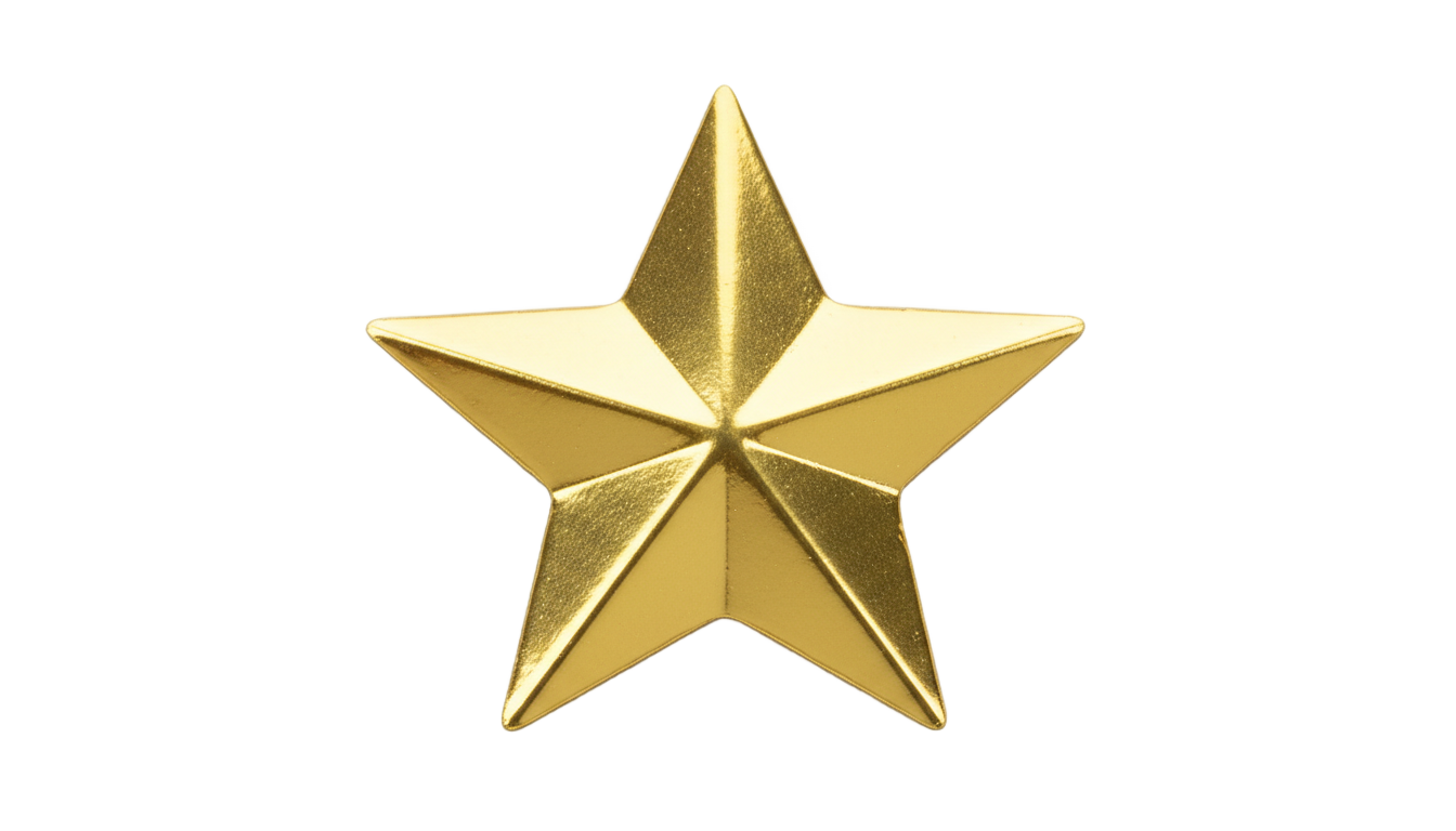 gold star sticker png PNG transparent background