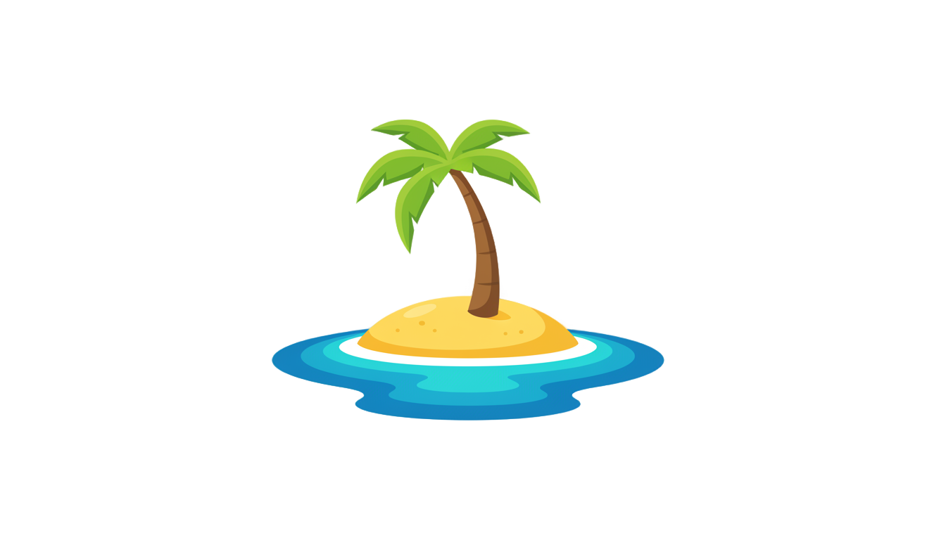 desert island emoji png PNG transparent background