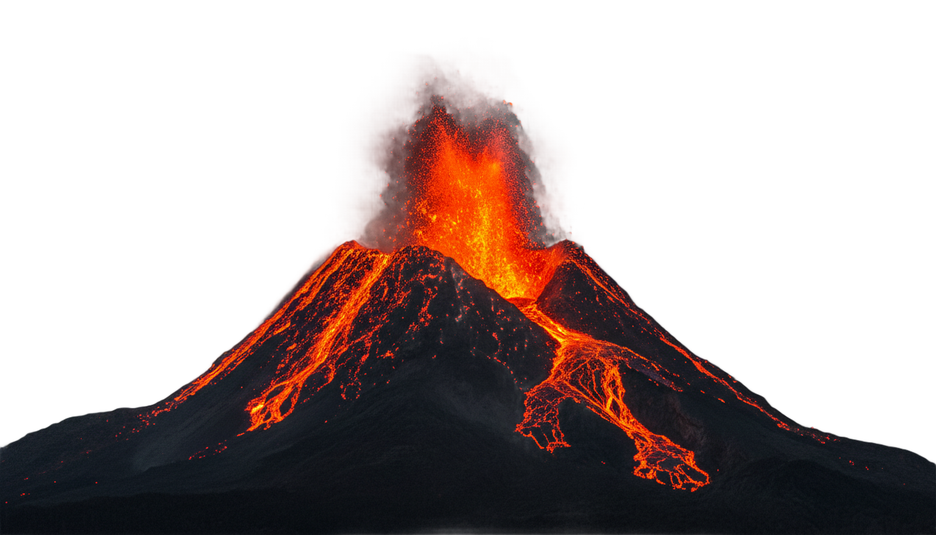 volcano graphic png PNG transparent background