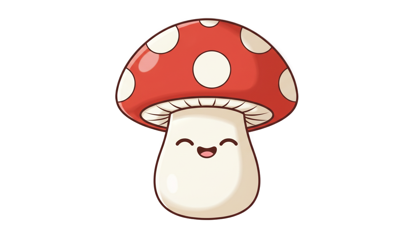 cute mushroom clipart png PNG transparent background