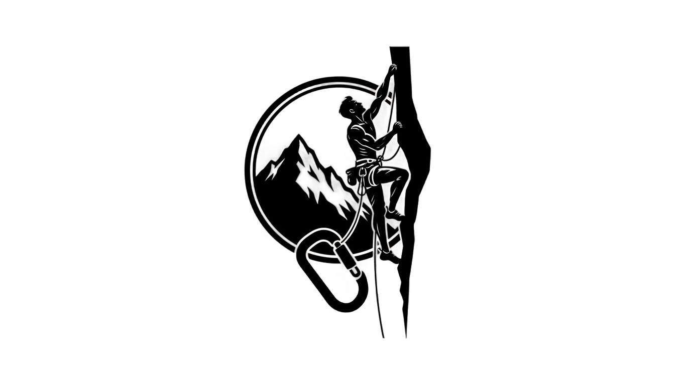 rock climbing logo png PNG transparent background