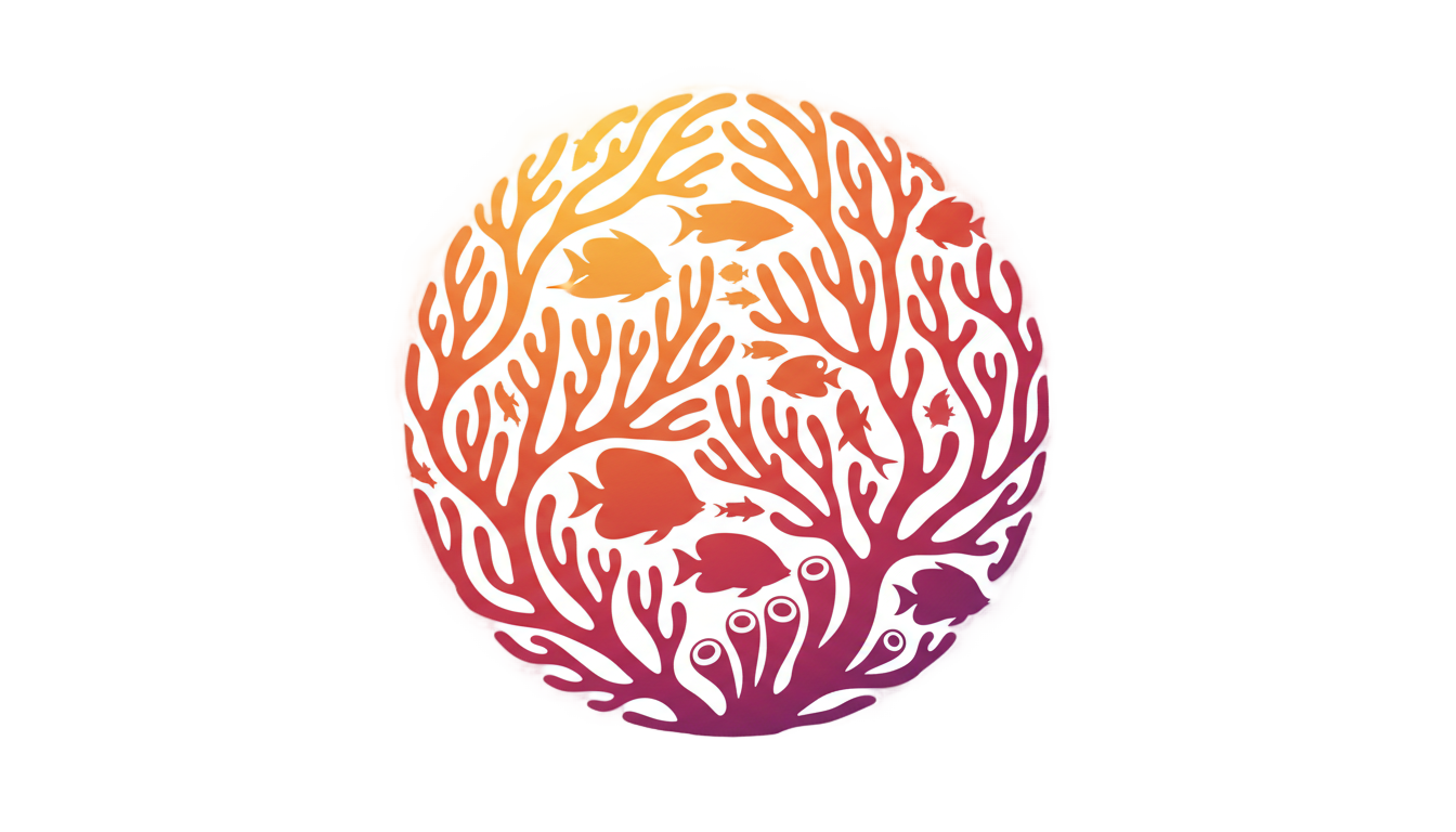 coral reef logo png PNG transparent background