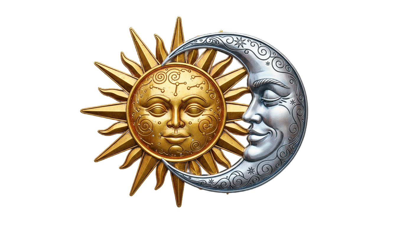sun and moon png PNG transparent background