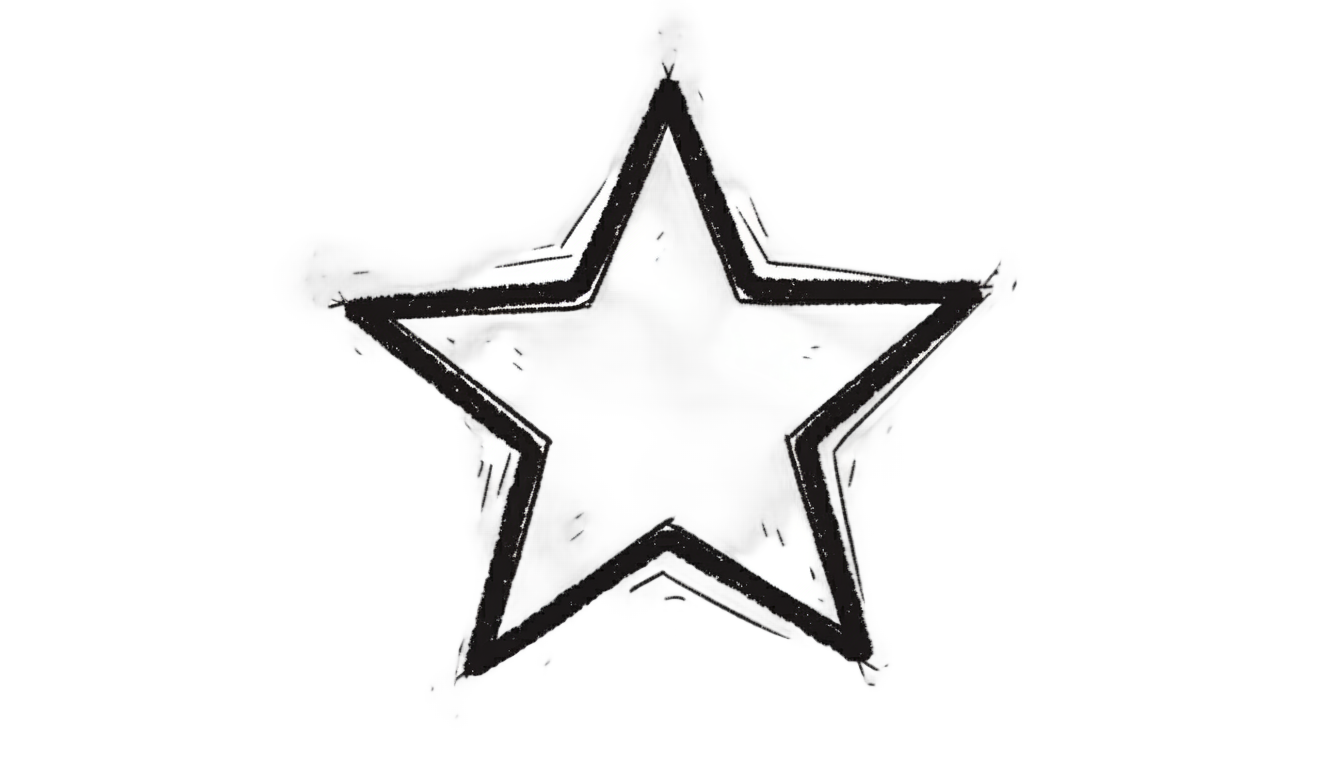 drawn star png PNG transparent background