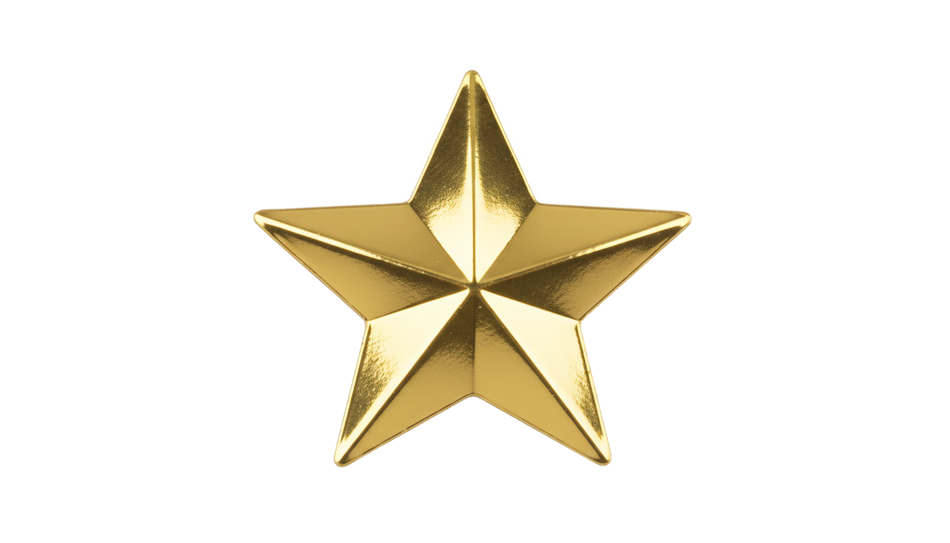 gold star sticker png PNG transparent background