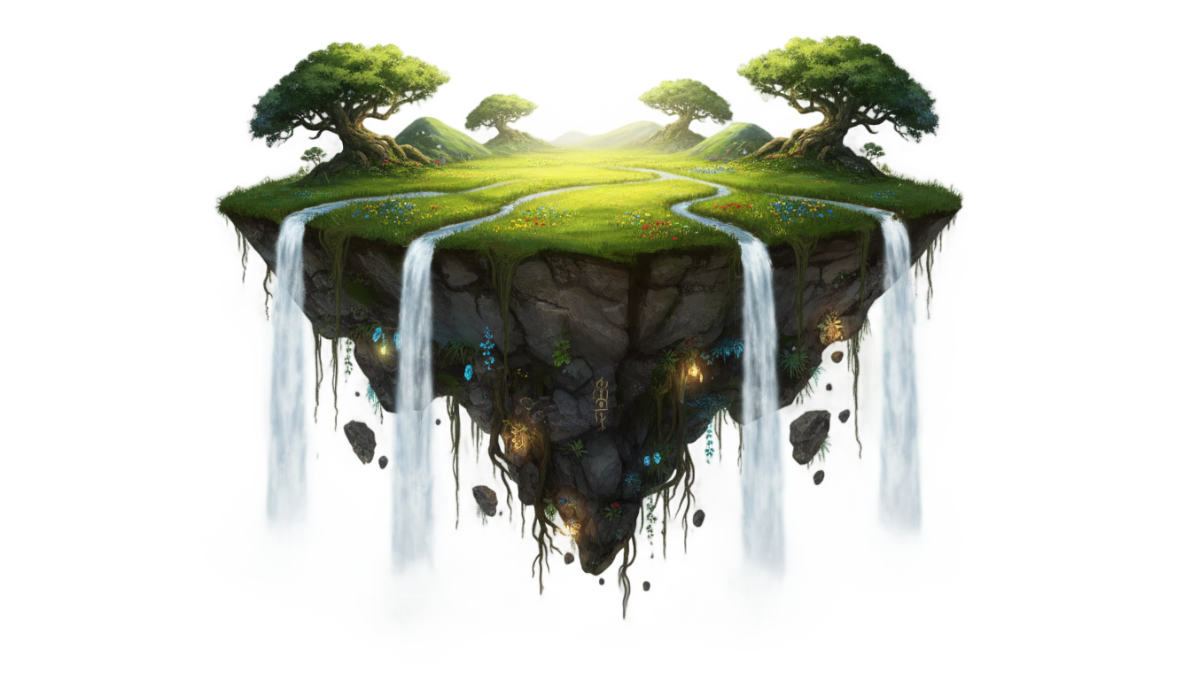flying island png PNG transparent background