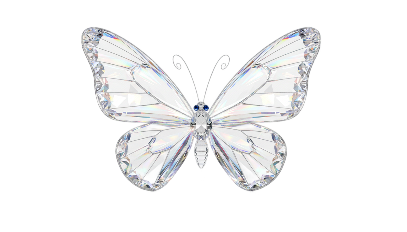 crystal butterfly png PNG transparent background