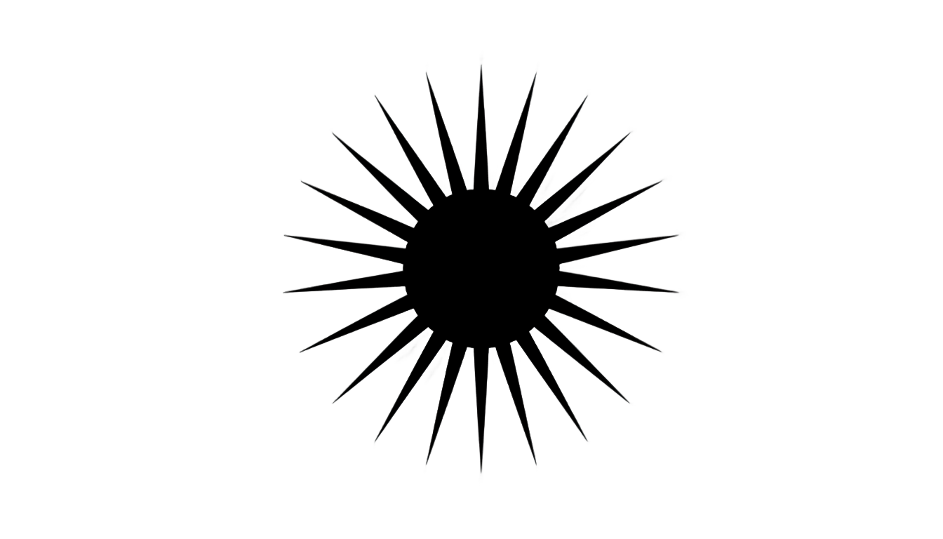 sun png black and white PNG transparent background