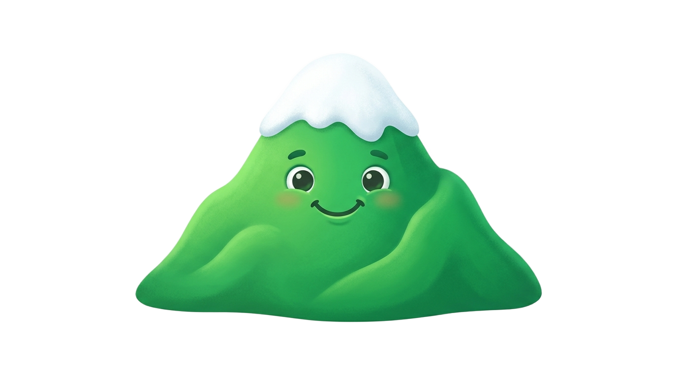 green mountain cartoon png PNG transparent background