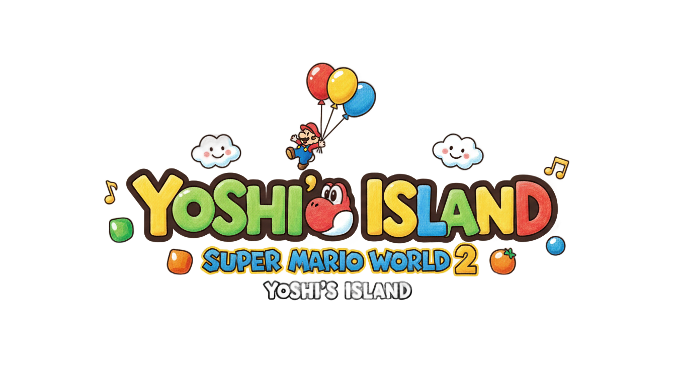 yoshi's island logo png PNG transparent background