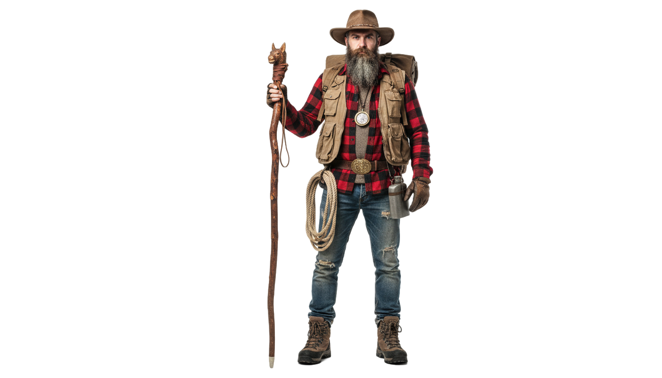 mountain man png PNG transparent background