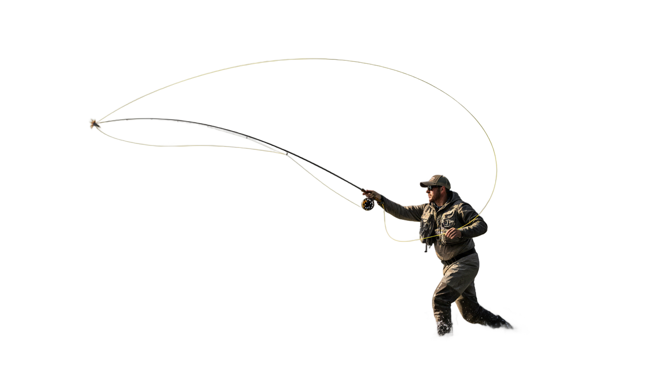 fly river fishing png PNG transparent background