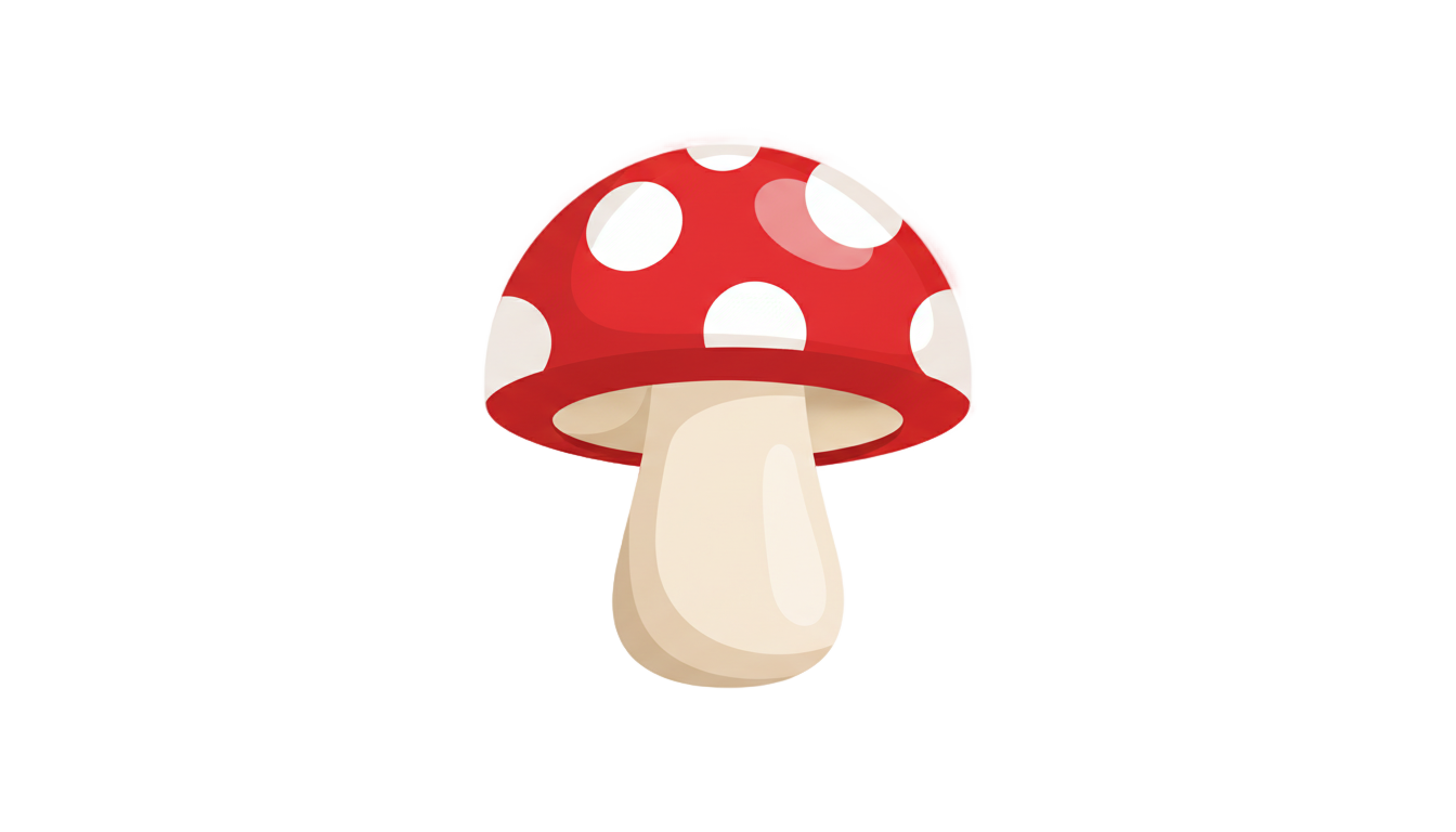 mushroom logo design png PNG transparent background