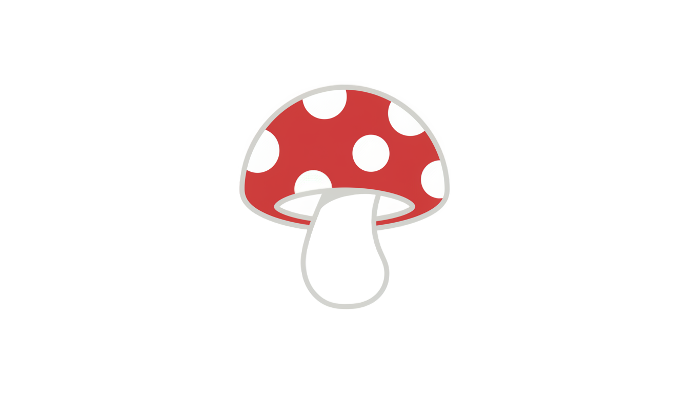 mushroom logo design png PNG transparent background
