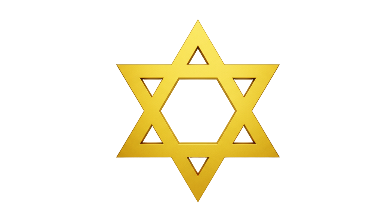 yellow star of david png PNG transparent background